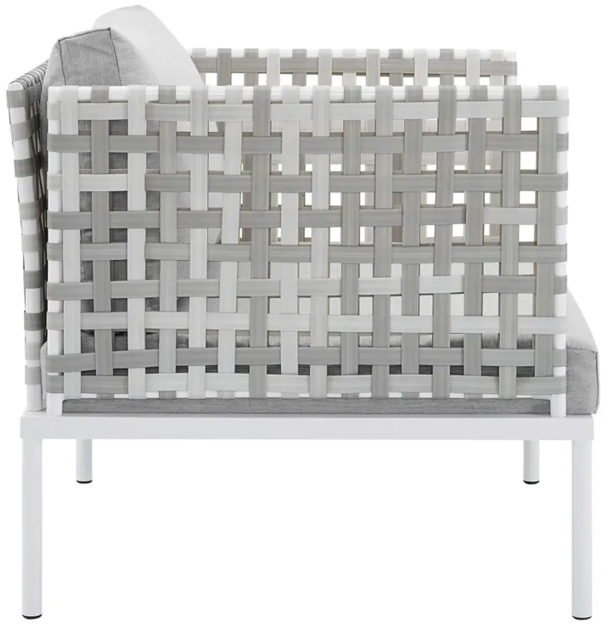 Harmony Sunbrella® Basket Weave Outdoor Patio Aluminum Armchair