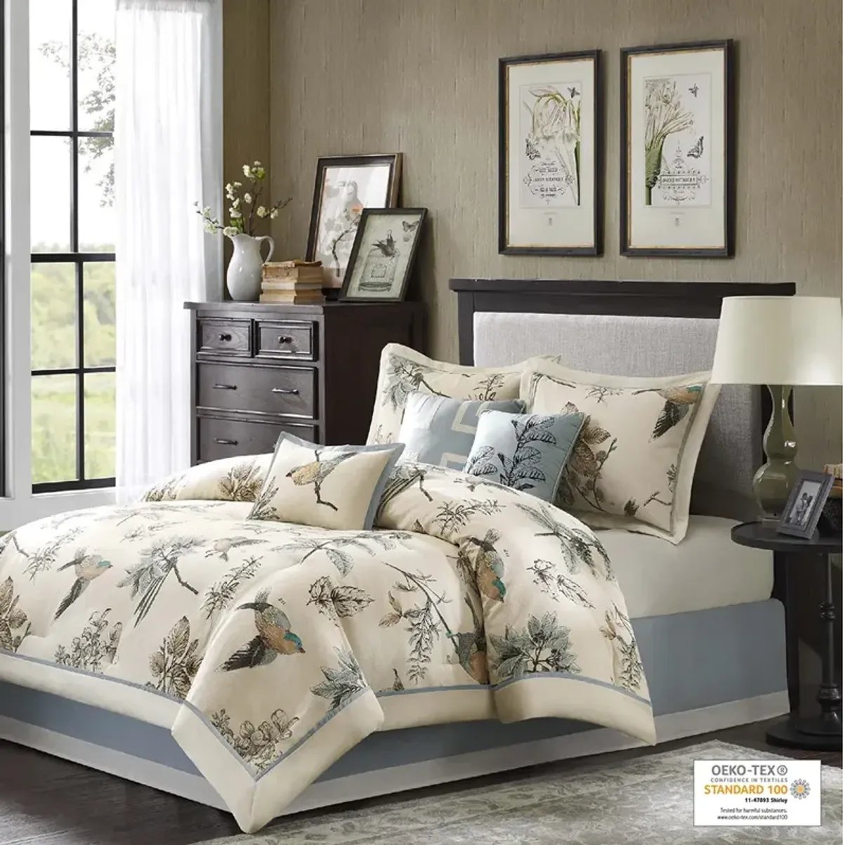 Madison Park Quincy Khaki 7 Piece Comforter Set