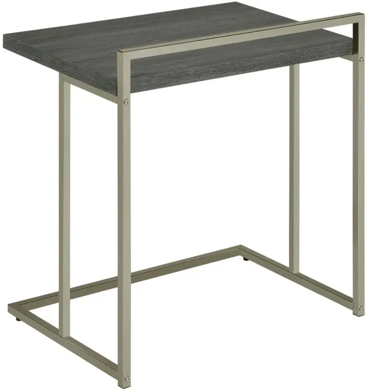 Dani Rectangular Snack Table with Metal Base