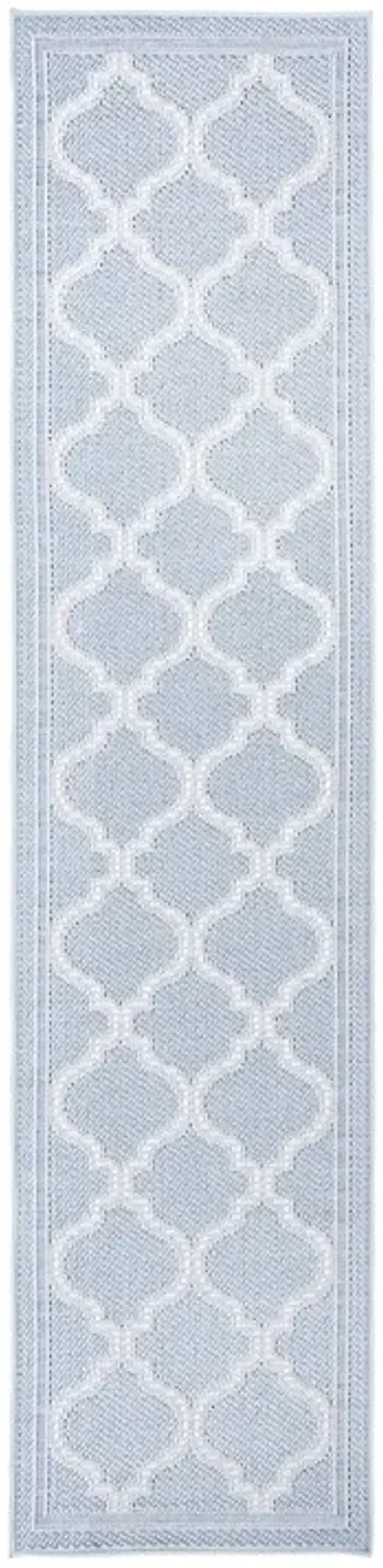 Safavieh BERMUDA 800 Collection BMU810M-28 Light Blue / Ivory 2' X 8'