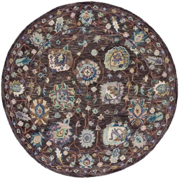 BLOSSOM Hand Tufted 6' x 6' Round area rug