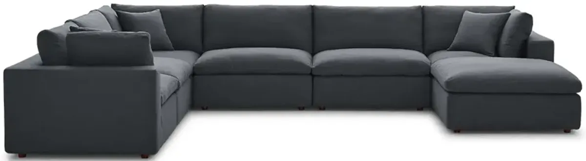 Commix Down Filled Overstuffed 7 Piece Sectional Sofa Set