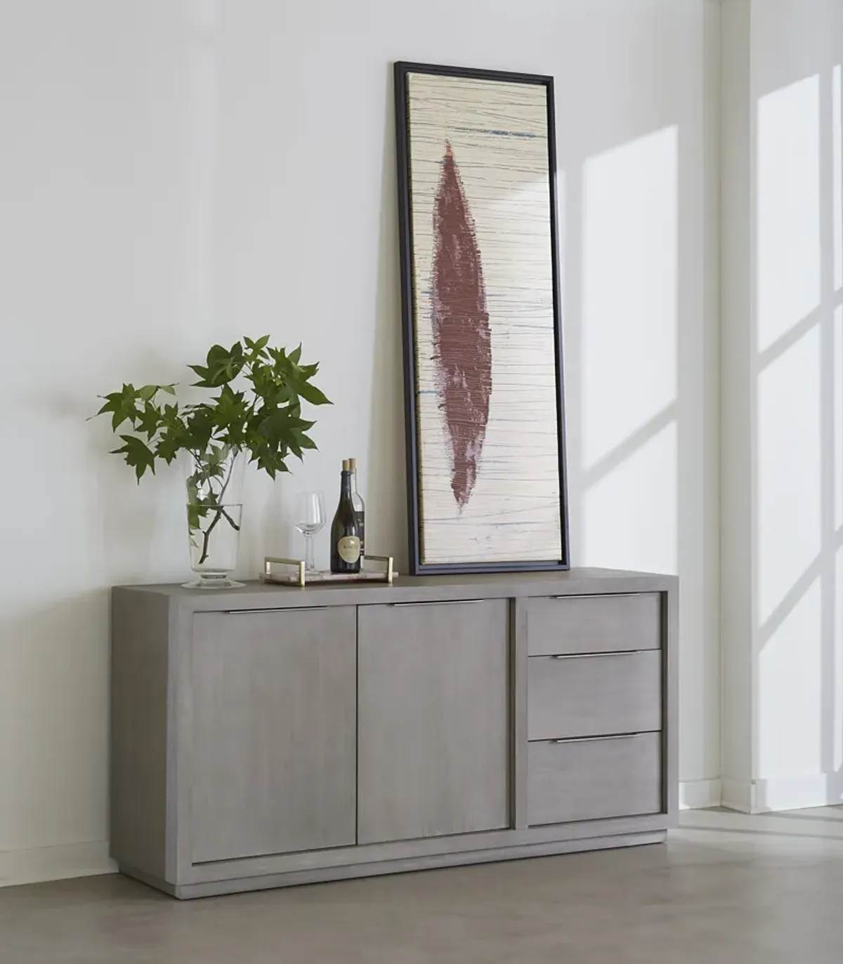 Oxford Three-Drawer Sideboard in Mineral