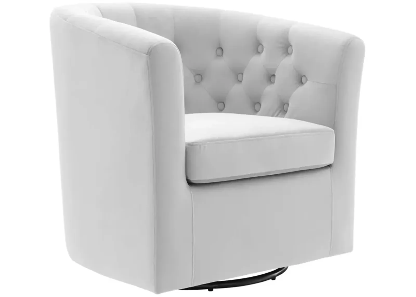 Prospect Tufted Performance Velvet Swivel Armchair