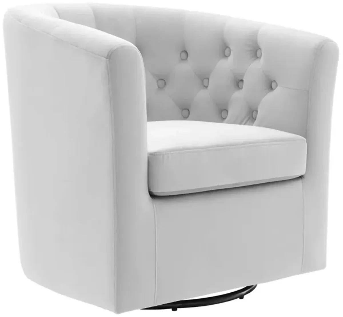 Prospect Tufted Performance Velvet Swivel Armchair