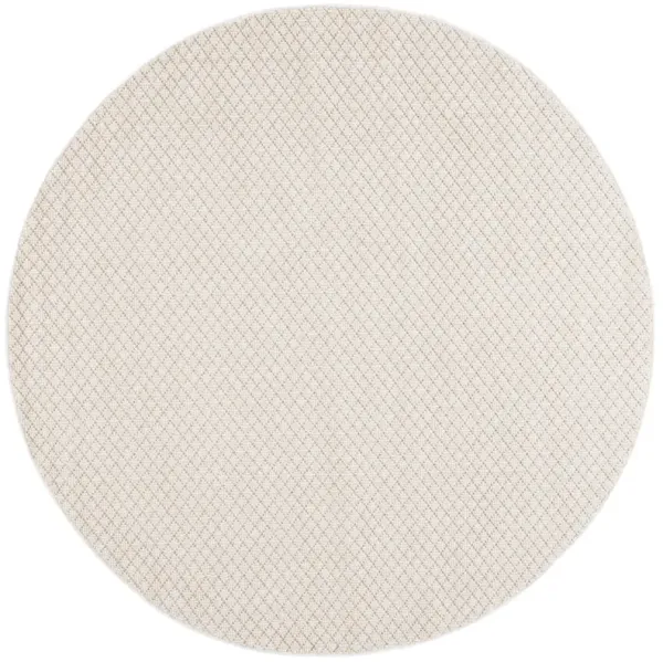 GLOBAL 422 IVORY  6'-7' x 6'-7' Round Round Rug