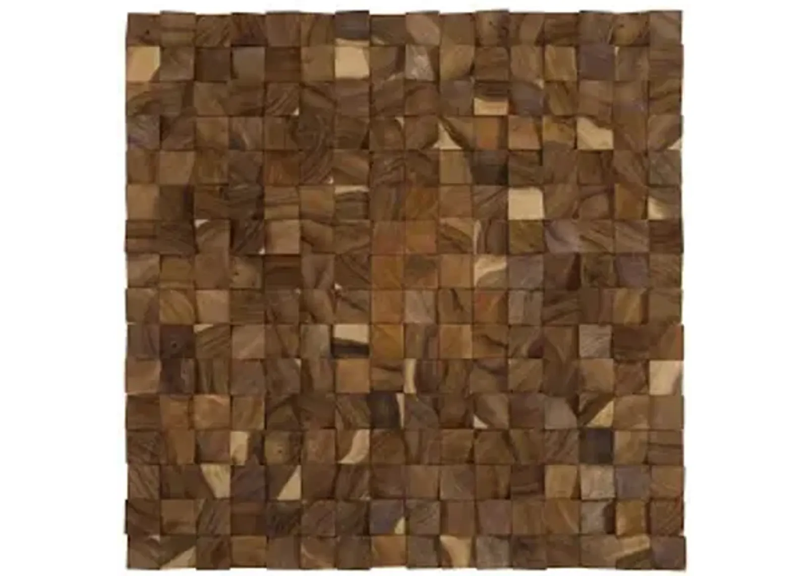 blocks wall art, chamcha wood, natural, lg