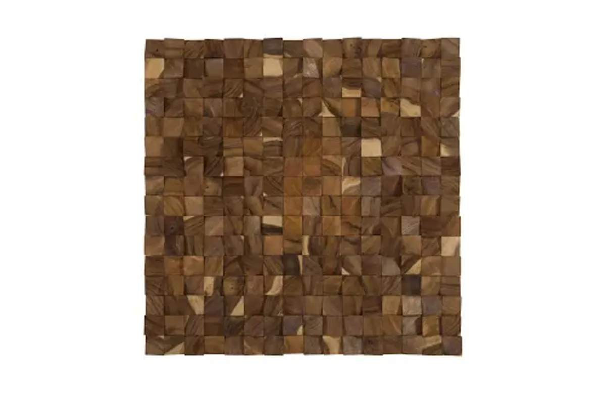 blocks wall art, chamcha wood, natural, lg