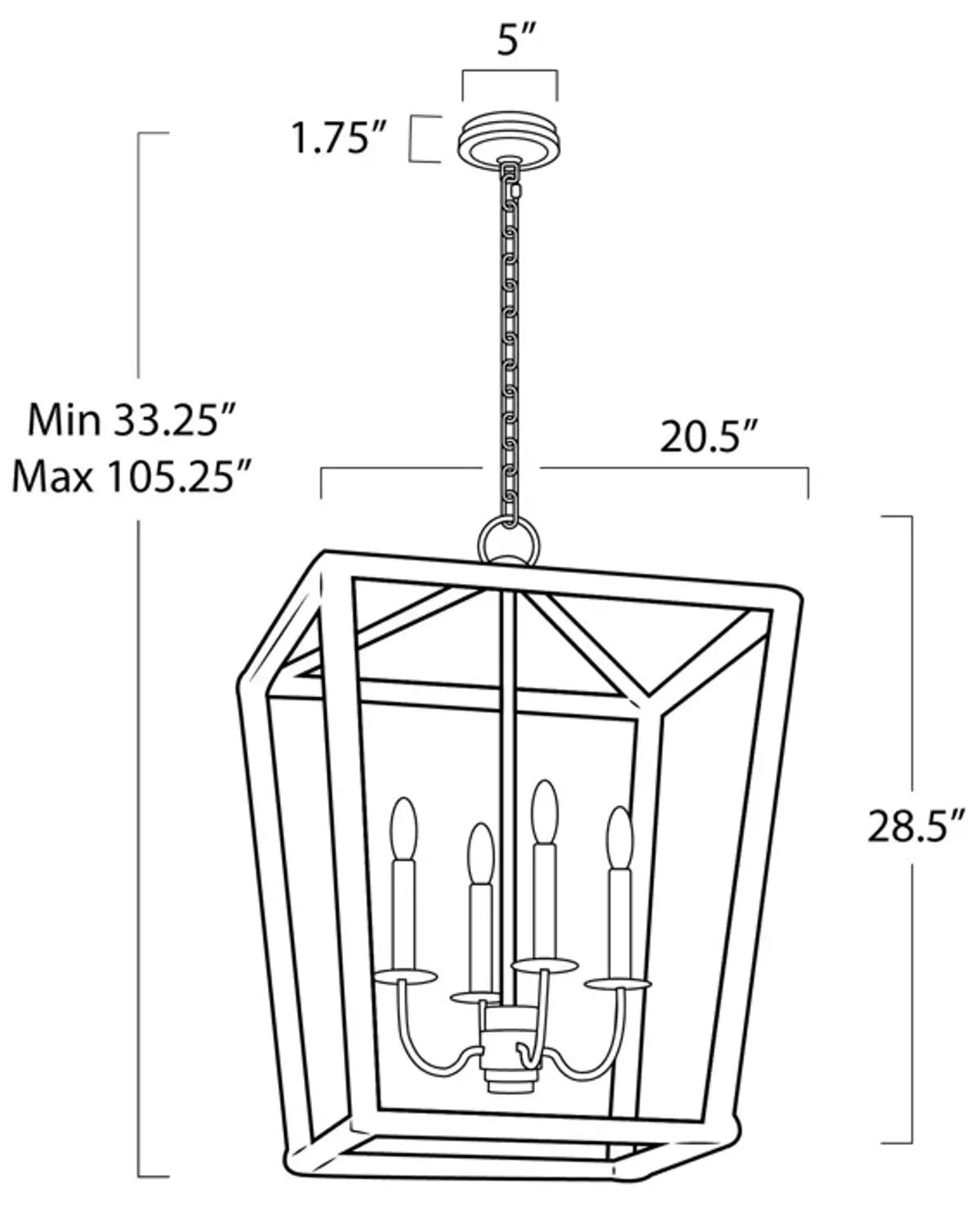 Southern Living Luella Lantern Medium