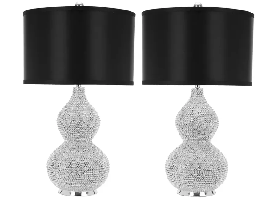 Nicole 24.5-Inch H Bead Base Lamp - Set of 2