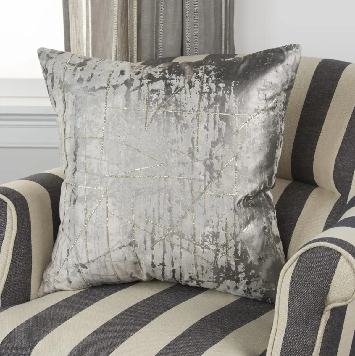 Abstract Silver Pillow