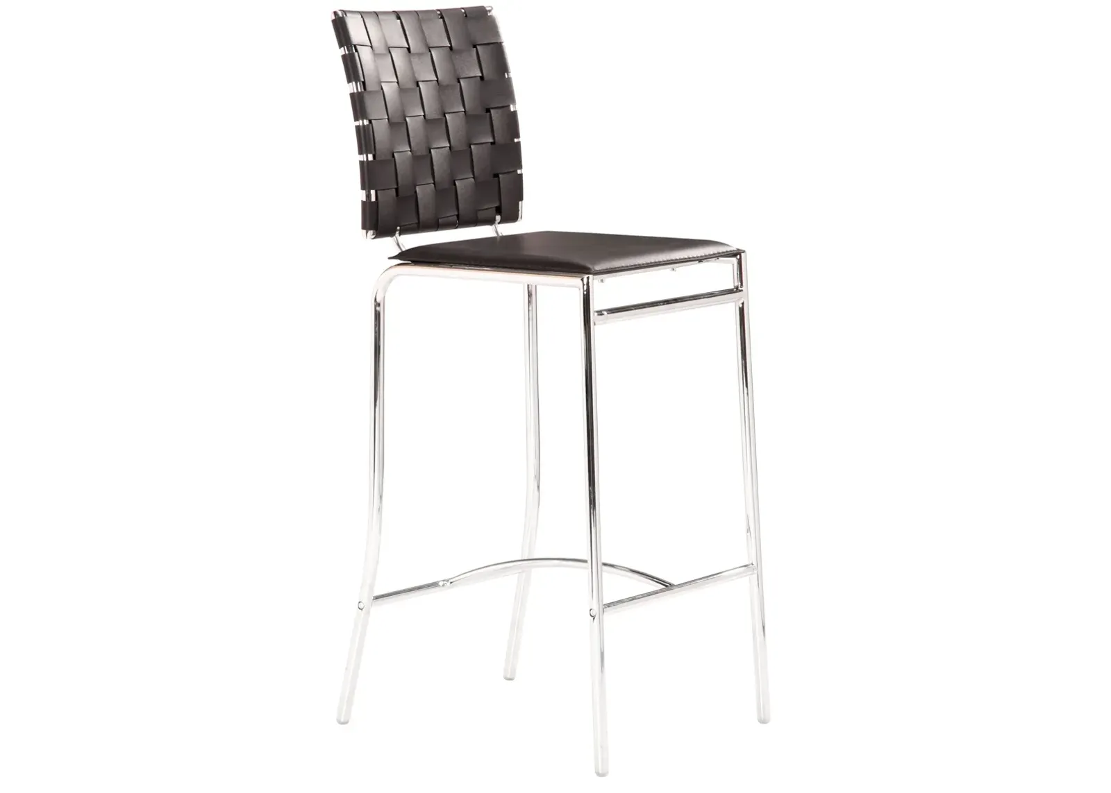 Criss Cross Counter Stool (set Of 2) Black