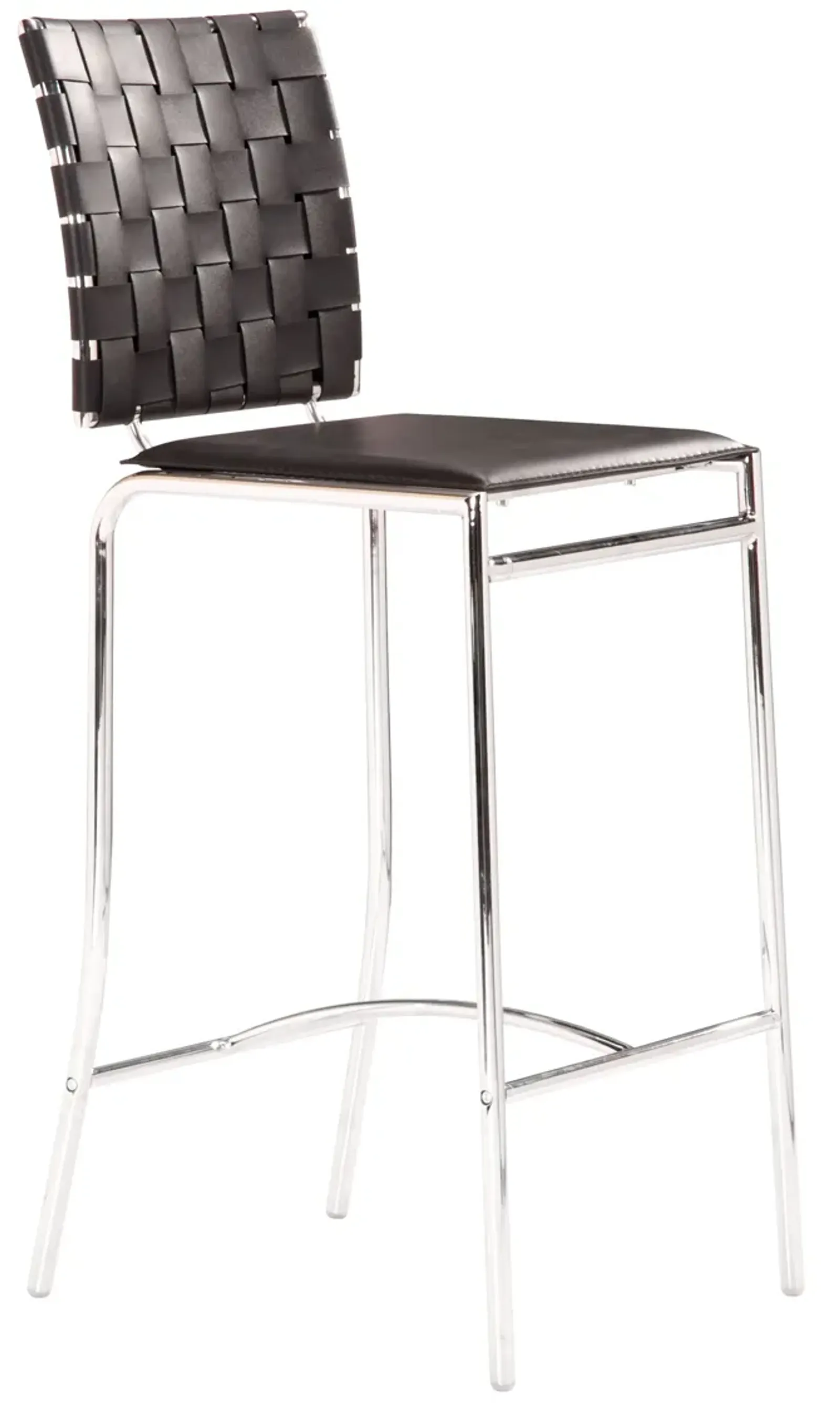 Criss Cross Counter Stool Black