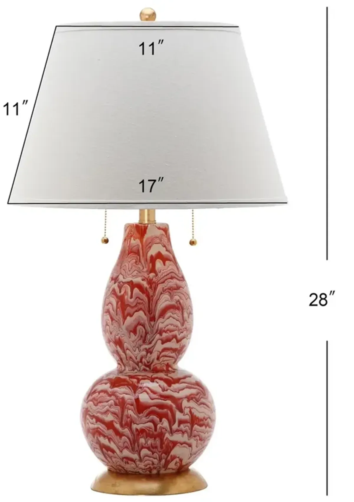 Color Swirls  28-Inch H Glass Table Lamp - Set of 2