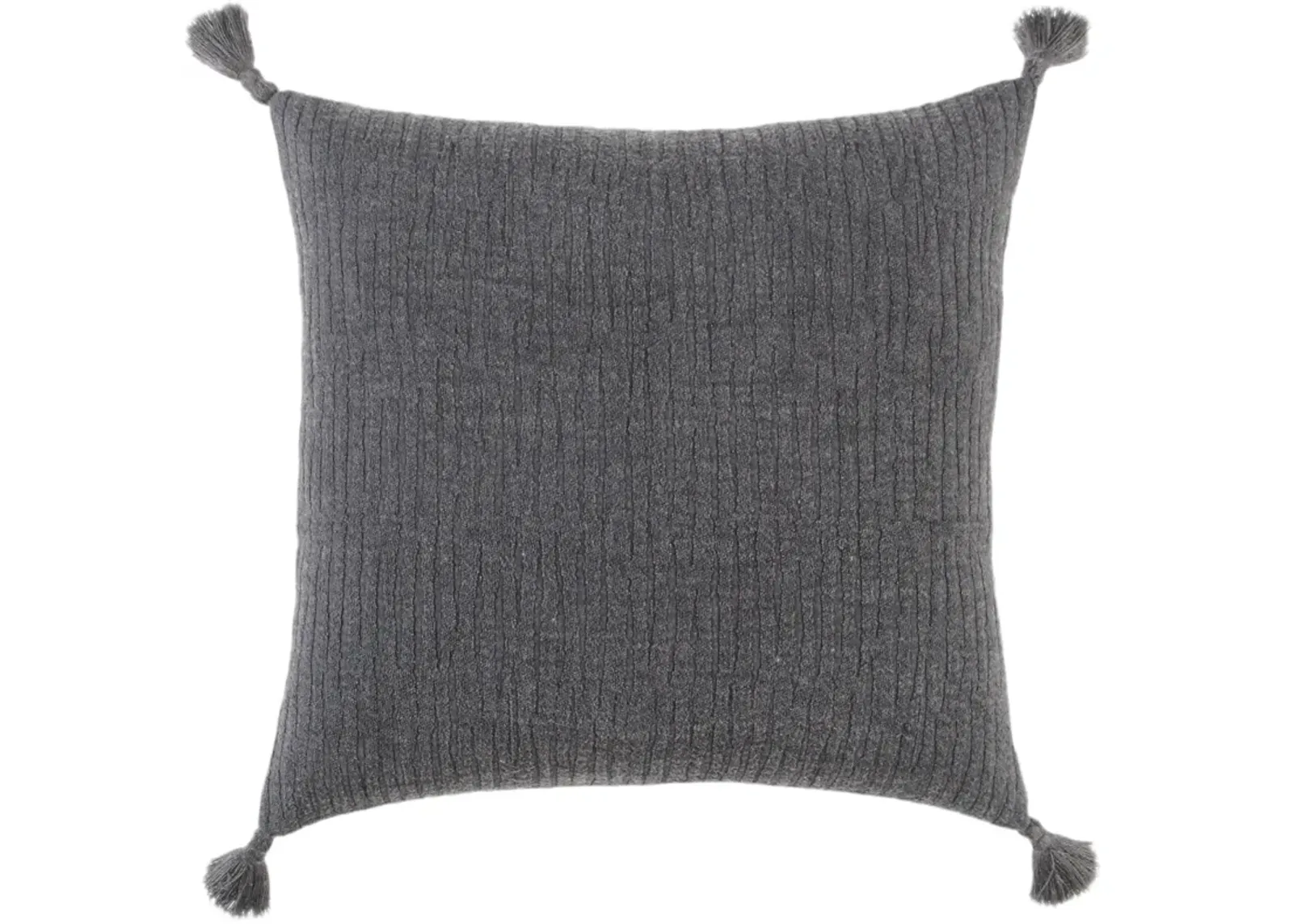 Solid With Tonal Abstract Pattern Black Pillow