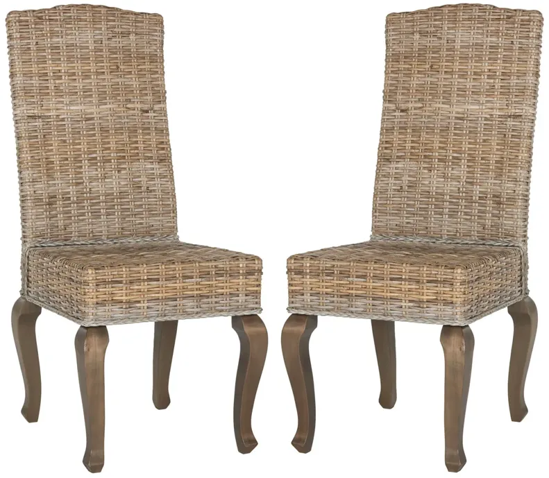 MILOS 18''H WICKER DINING CHAIR - Set of 2