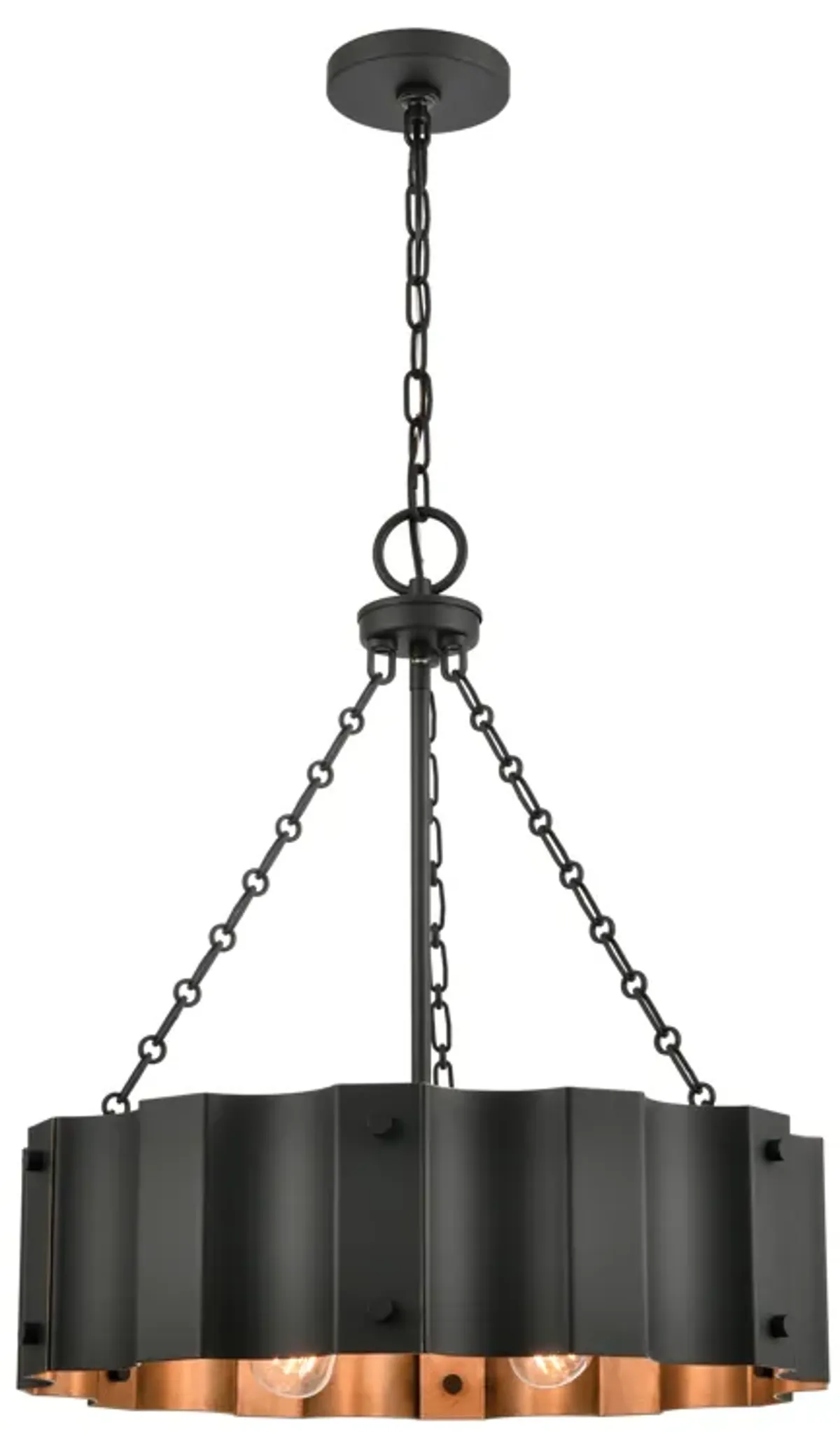 Clausten 21" Wide 4-Light Chandelier - Black