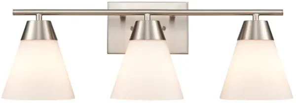 Vivica 24'' Wide 3-Light Vanity Light - Brushed Nickel