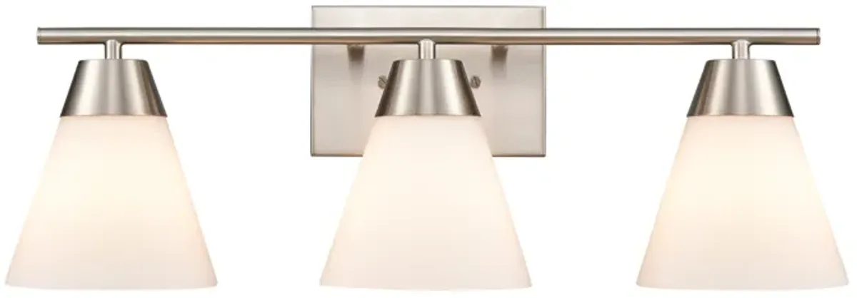 Vivica 24'' Wide 3-Light Vanity Light - Brushed Nickel