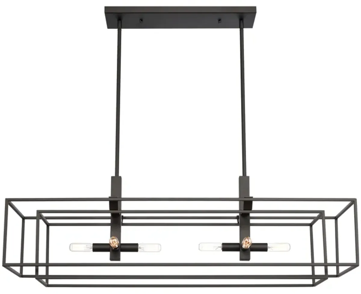 Kinsley 38" Wide 8-Light Linear Chandelier - Oil Rubbed Bronze