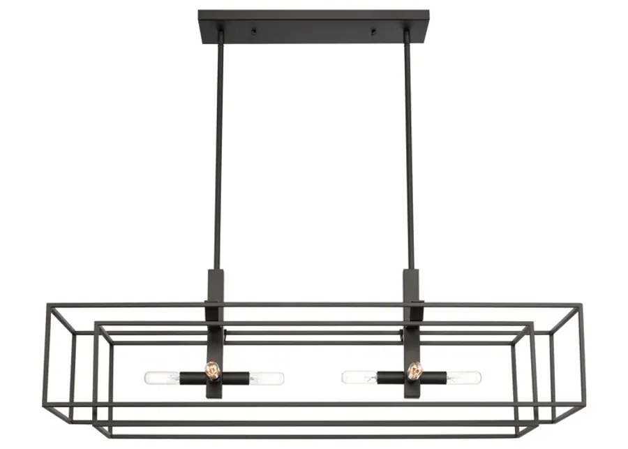 Kinsley 38" Wide 8-Light Linear Chandelier - Oil Rubbed Bronze