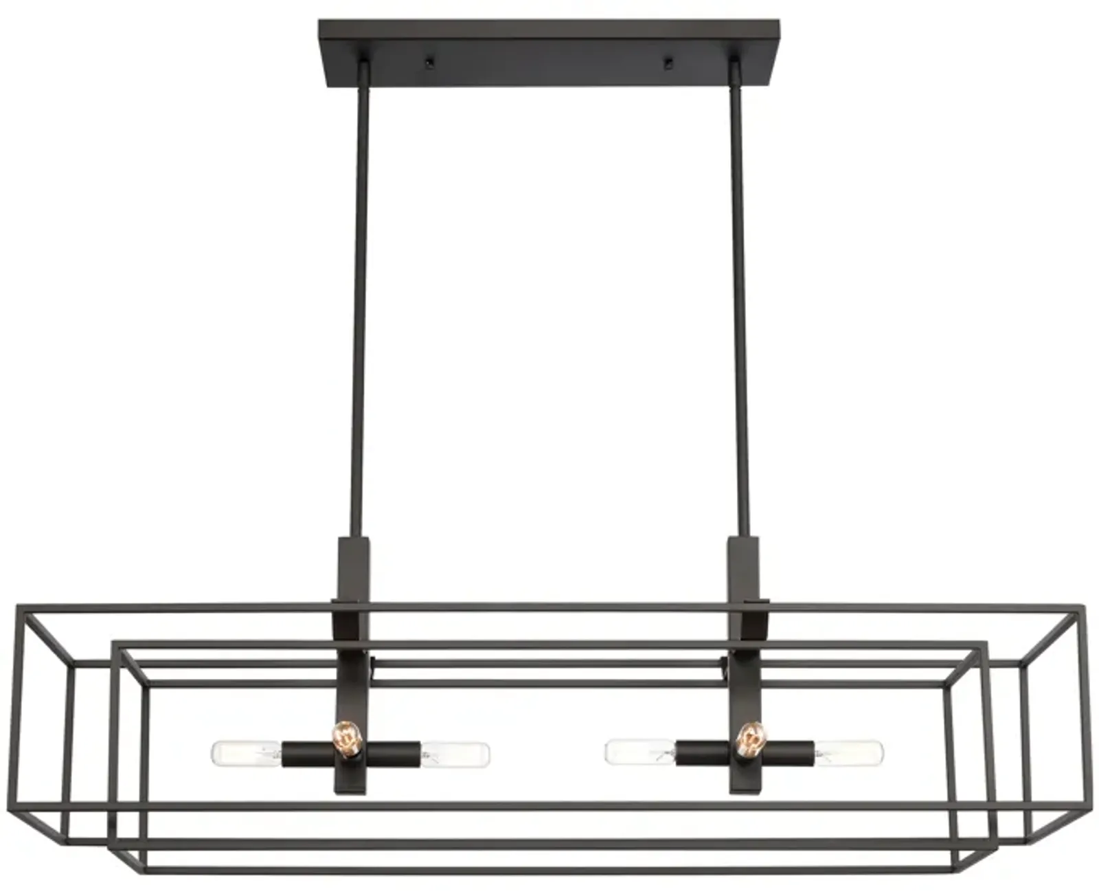 Kinsley 38" Wide 8-Light Linear Chandelier - Oil Rubbed Bronze