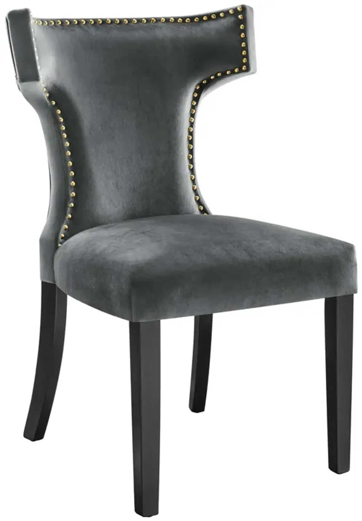 Curve Performance Velvet Dining Chairs - Set of 2