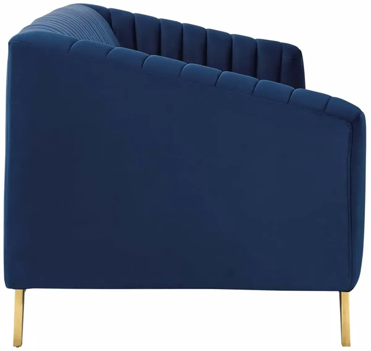 Valiant Vertical Channel Tufted Performance Velvet Sofa