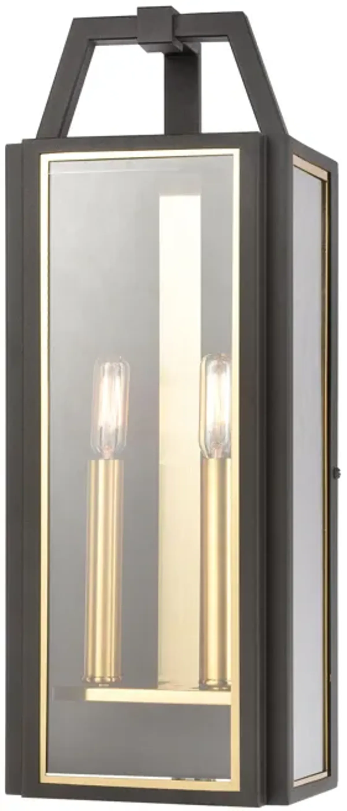 Portico 21" High 2-Light Outdoor Sconce - Charcoal