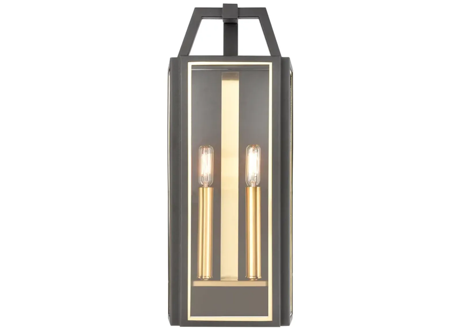 Portico 21" High 2-Light Outdoor Sconce - Charcoal