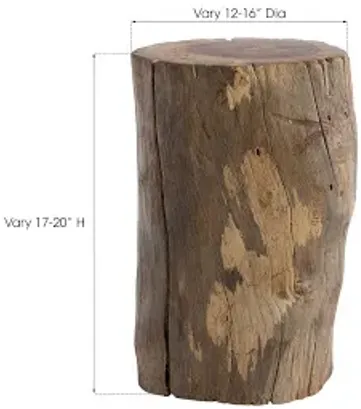 stump stool, natural, assorted