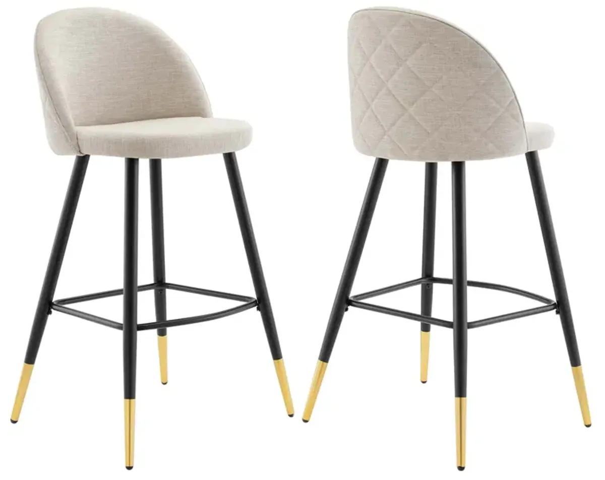 Cordial Fabric Bar Stools - Set of 2