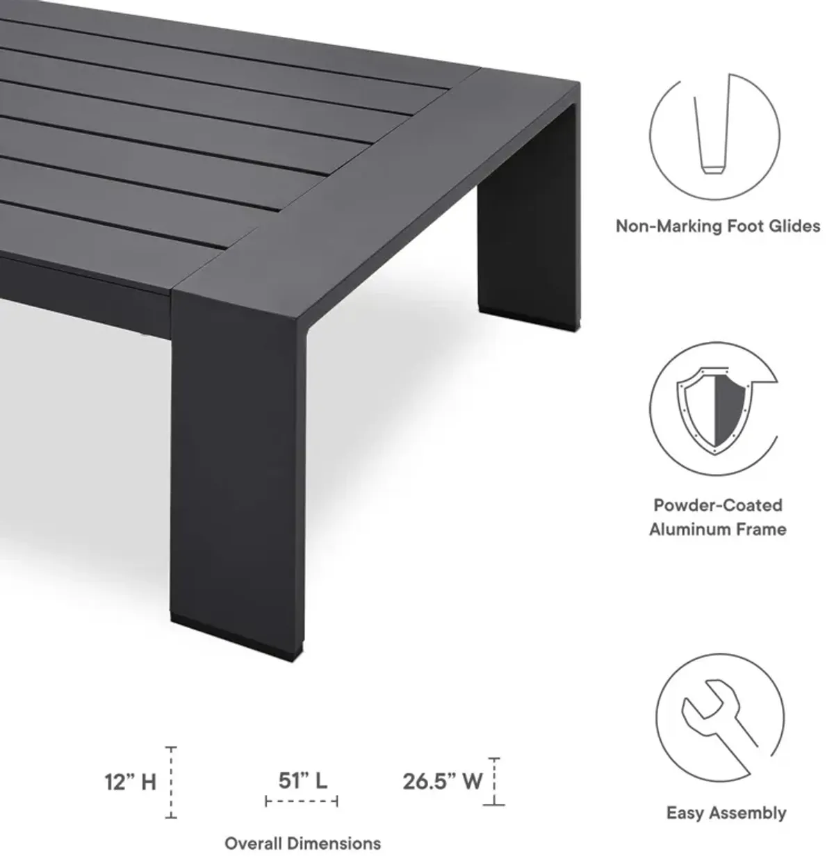 Tahoe Outdoor Patio 3-Piece Set