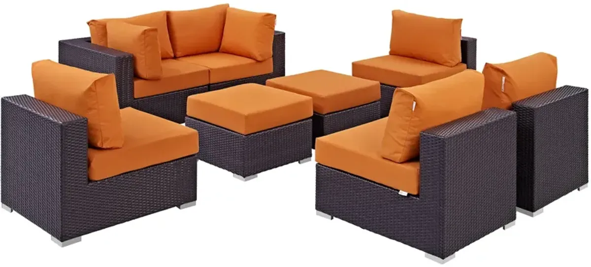 Convene 8 Piece Outdoor Patio Sectional Set