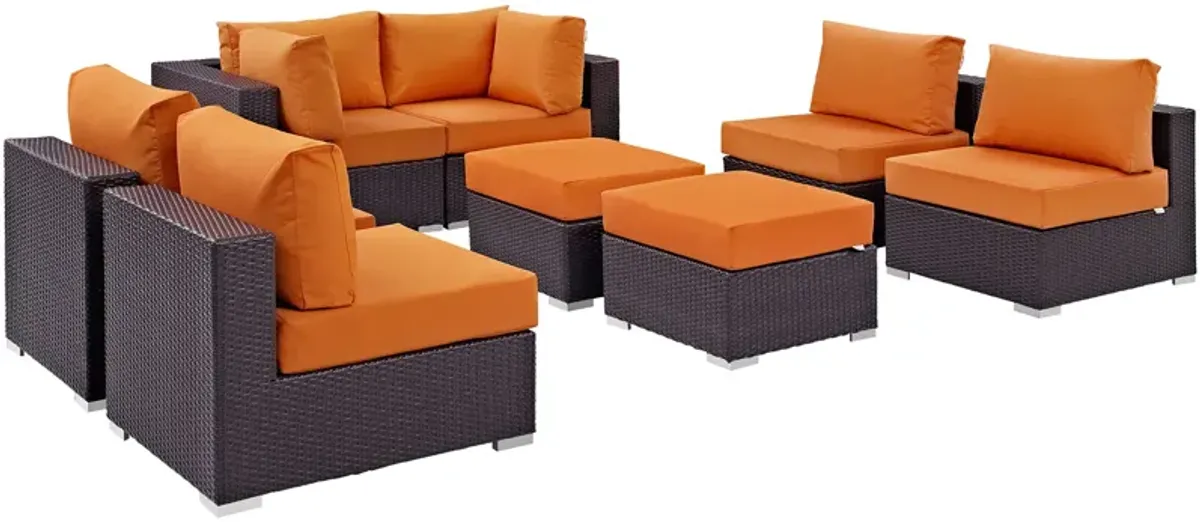 Convene 8 Piece Outdoor Patio Sectional Set