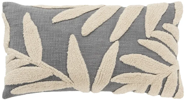 botanical  grey Pillow