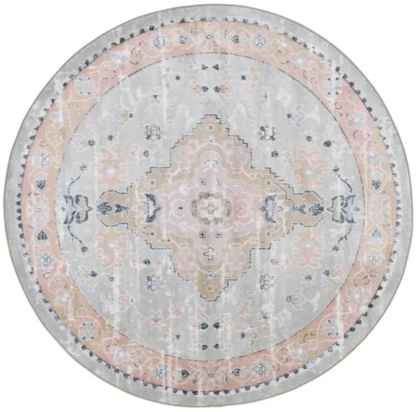 BAYSIDE 134 Multi 6'-7' X 6'-7' Round Round Rug