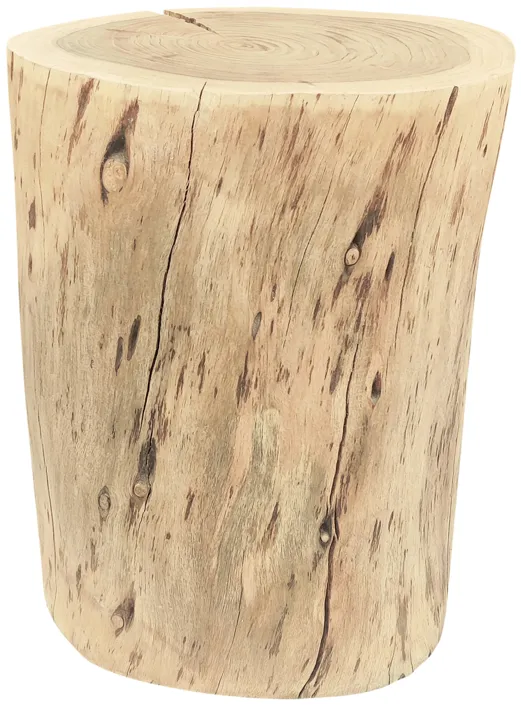 Wood, 19"h, Log Stool, Natural Finish