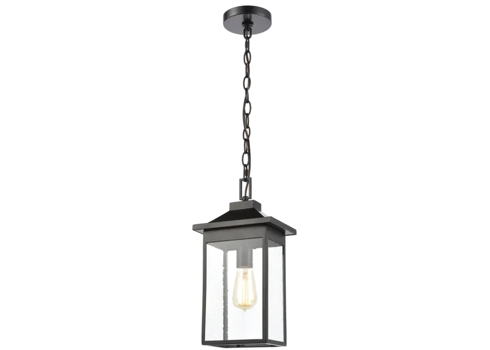 Lamplighter 8" Wide 1-Light Outdoor Pendant - Matte Black