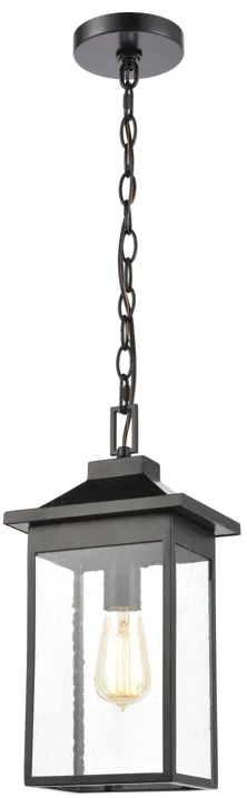 Lamplighter 8" Wide 1-Light Outdoor Pendant - Matte Black