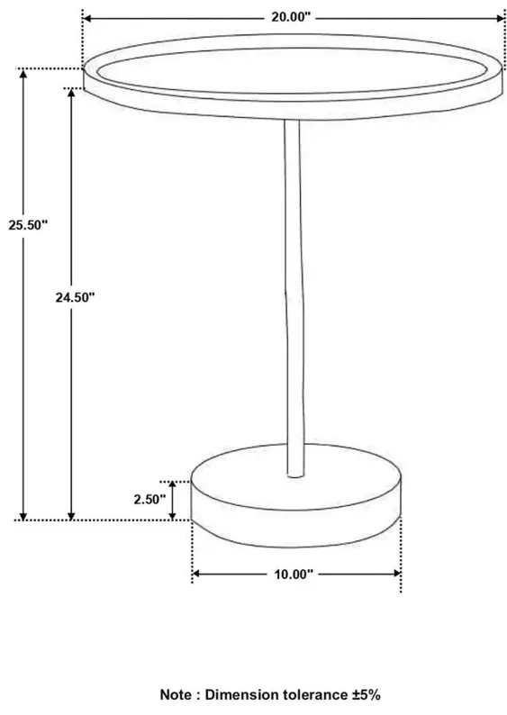 Ginevra Round Marble Base Accent Table Natural and Green