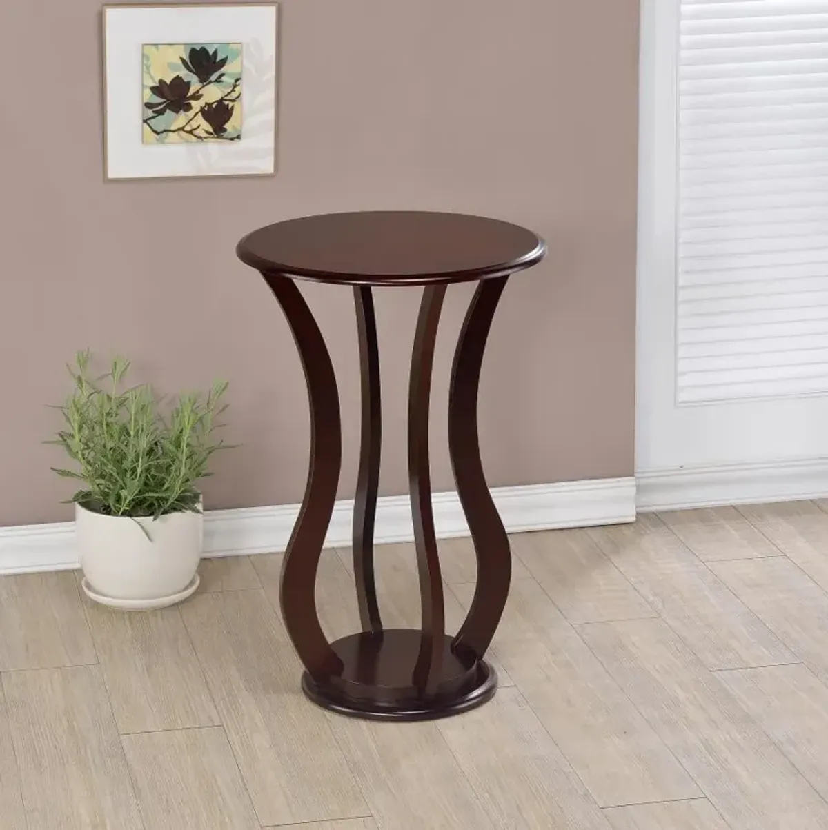 Elton Round Top Accent Table Cherry