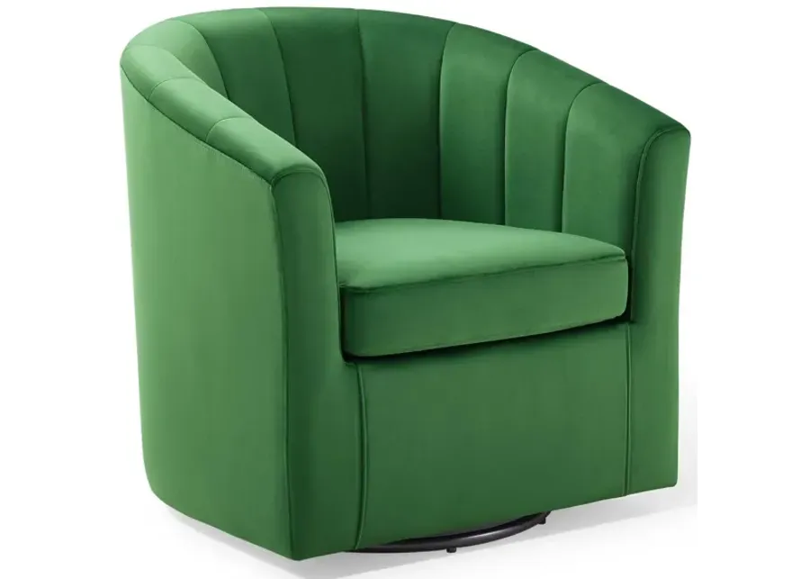 Prospect Performance Velvet Swivel Armchair