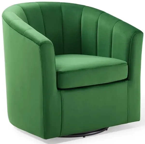 Prospect Performance Velvet Swivel Armchair