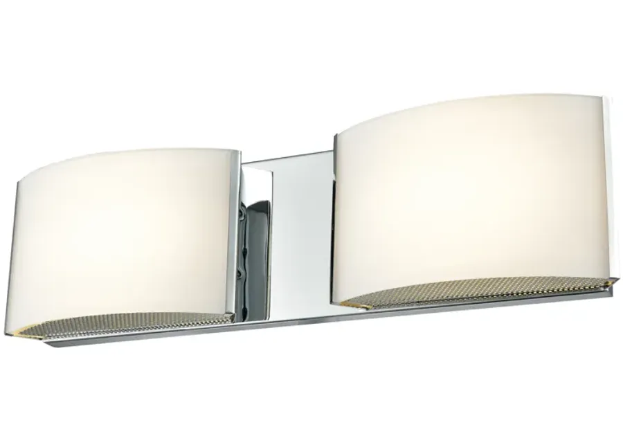 Pandora 16" Wide 2-Light Vanity Light - Chrome