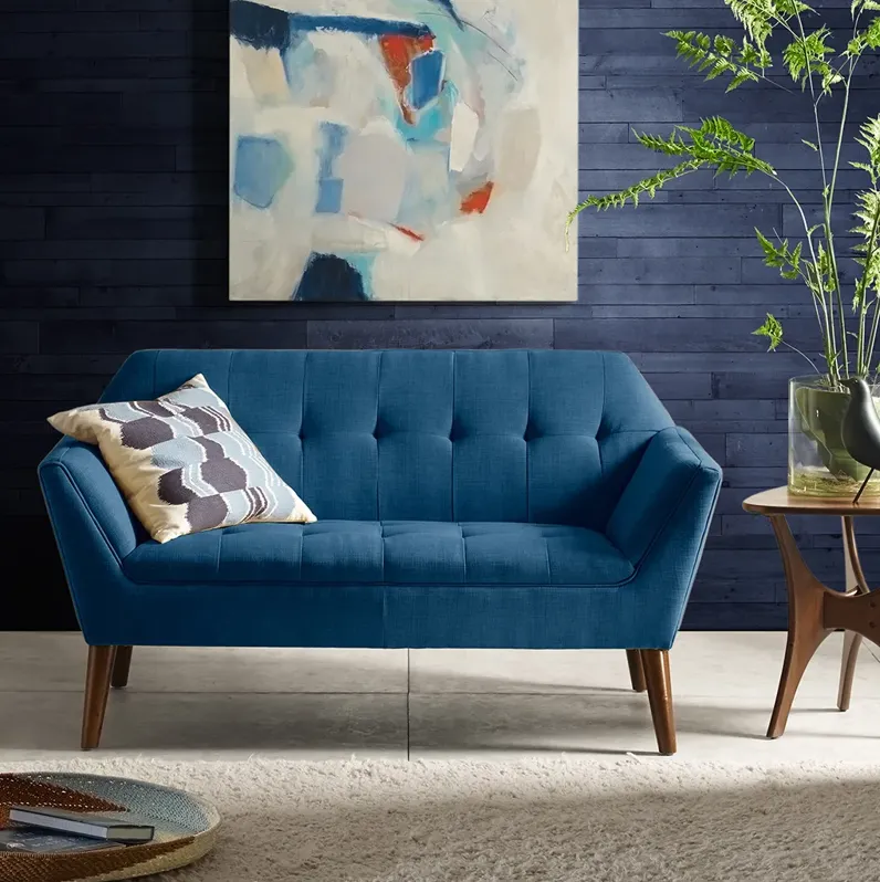 INK+IVY Newport Blue Loveseat