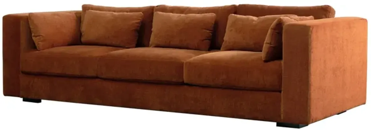 Clive Terracotta Chenille Sofa