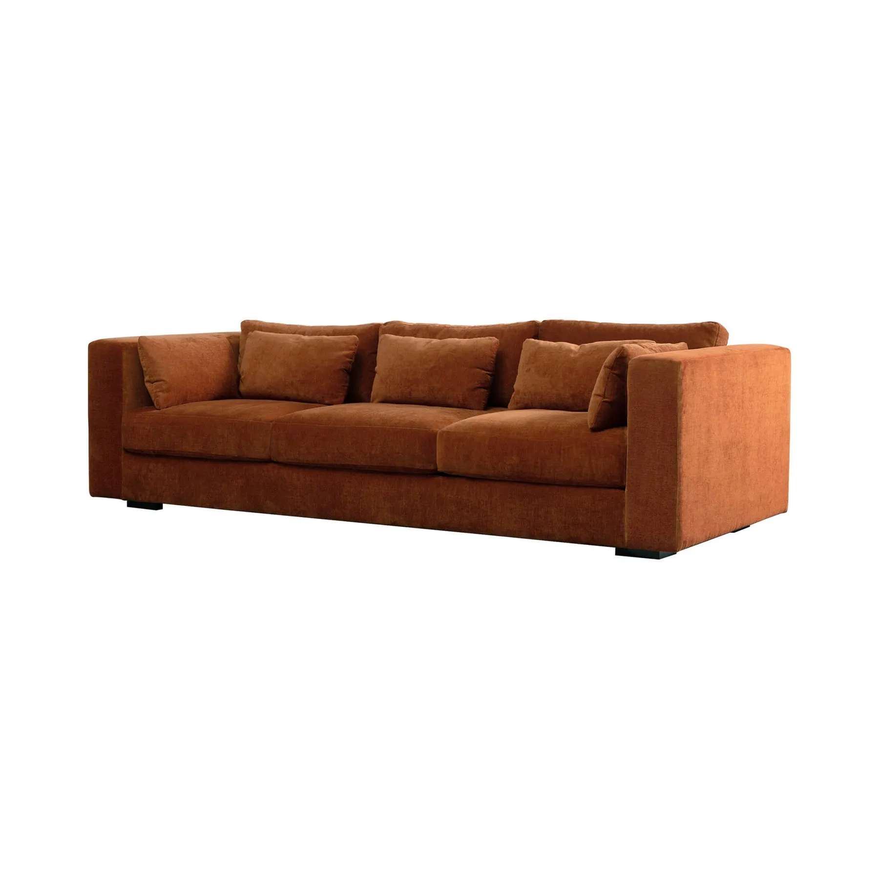 Clive Terracotta Chenille Sofa