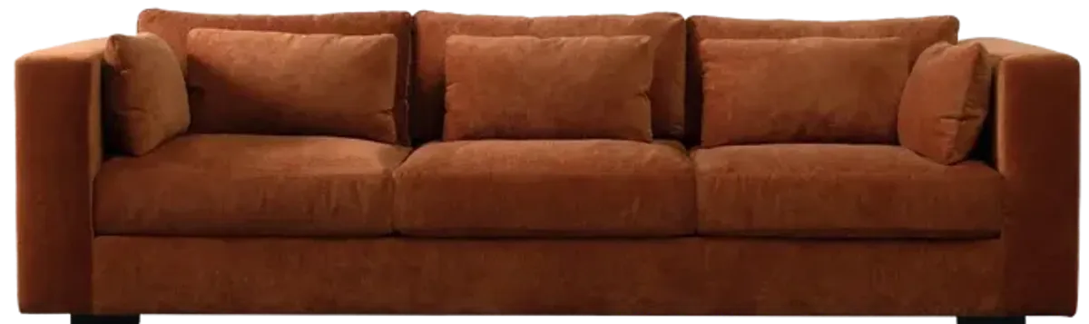 Clive Terracotta Chenille Sofa