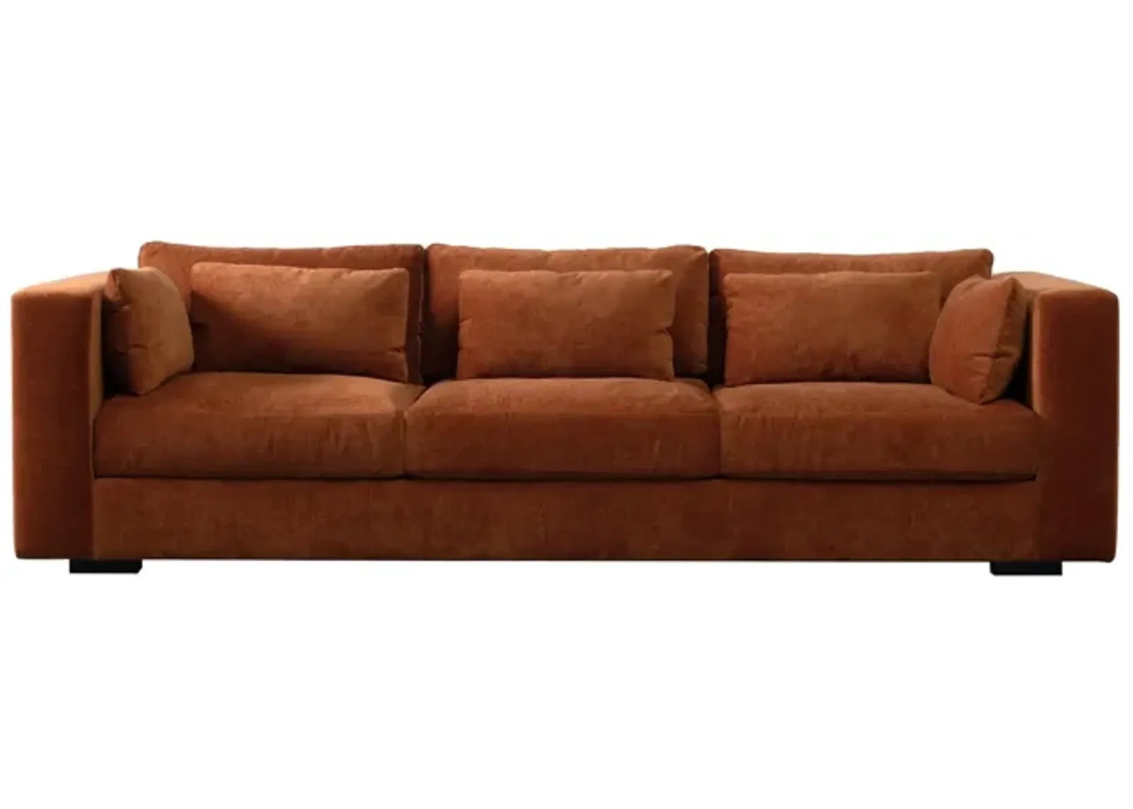 Clive Terracotta Chenille Sofa